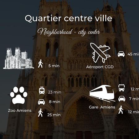 Ferienwohnung Le Jardin Secret D'Amiens Hypercentre Cathedrale, Parking Exterior foto