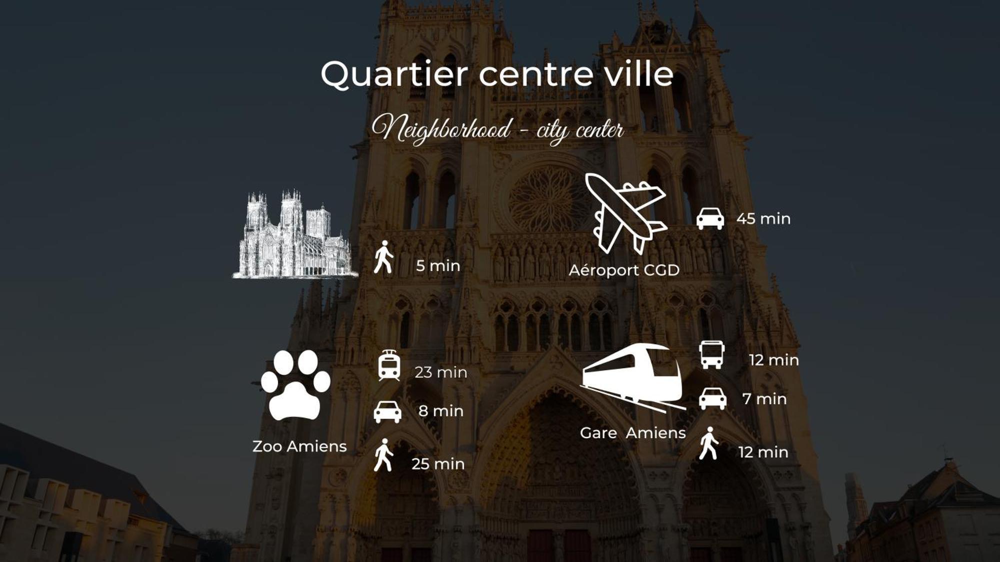 Ferienwohnung Le Jardin Secret D'Amiens Hypercentre Cathedrale, Parking Exterior foto